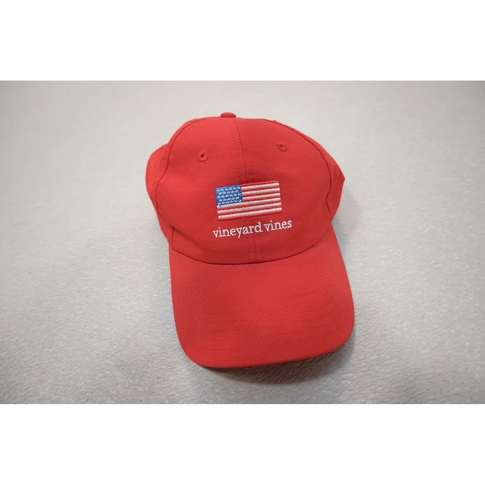 Vineyard Vines Baseball Cap Mens OSFM Red American Flag Performance Excellent